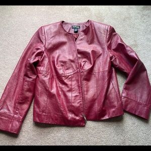 Vintage red leather jacket